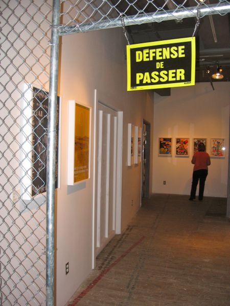 Visitors to the exhibit must navigate the prison-like halls of the Eastern Bloc Gallery (Natascia Lypny photo).