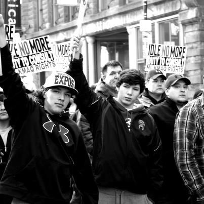 Des manifestants à Halifax le 16 décembre.