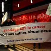 Concert contre le cancer : des militantEs dénoncent l’hypocrisie d’Enbridge [photos]