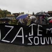 Despite Heavy Rain, Montrealers took to the Streets to Call for the Boycott, Divestment and Sanction against Israeli apartheid