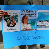 Strong and Stand United : solidarité dans les rues de soi-disant «Montréal» avec Standing Rock