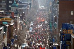 Over 200,000 students on strike against tuition fee increases in Quebec