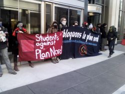 Les étudiants manifestent contre le Plan Nord