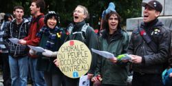 La Chorale du Peuple is one of the many Occupy Montréal "spin-off" groups that Simon Lussier describes. (Hera Chan/McGill Daily)