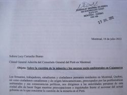 Accusé de réception du Consulat daté du 27 juillet 2012
