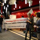 Concert contre le cancer : des militantEs dénoncent l’hypocrisie d’Enbridge [photos]