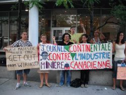 Journée continentale contre l'industrie minière canadienne